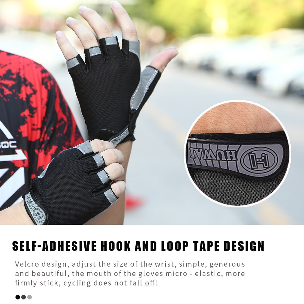 Cycling Gloves Bicycle Half Finger Gloves Anti-slip Outdoor Sports Mesh Breathable Cycling Climbing Sports Glove for Men Women