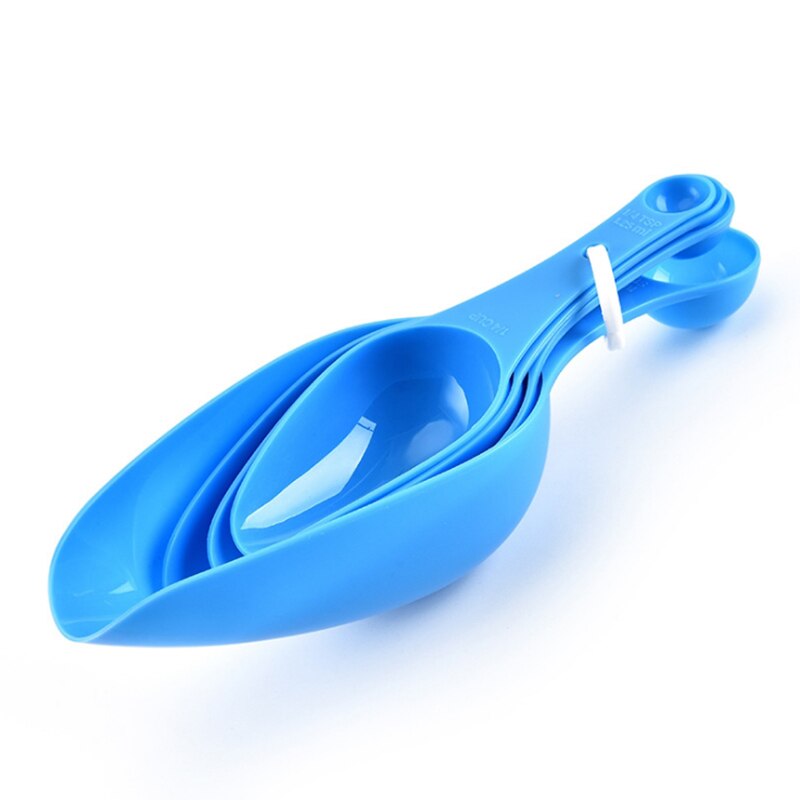 4 Uds. De cucharas de plástico para medir de cocina, tartas para hornear, tazas medidoras de harina, cucharada de café, cucharada de azúcar, utensilios de cocina