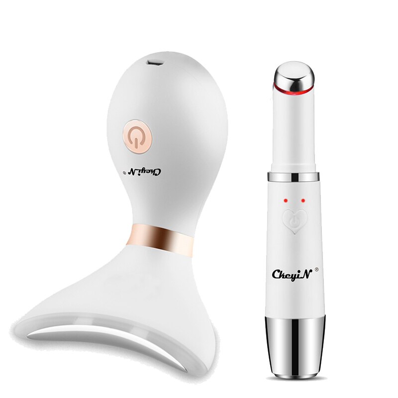 Ckeyin hals ultraljud lyft massageapparat ansiktsbehandling joniskt öga ansiktsvibration anti skrynkla åtstramande ögon huduppvärmning massagemaskin: A3