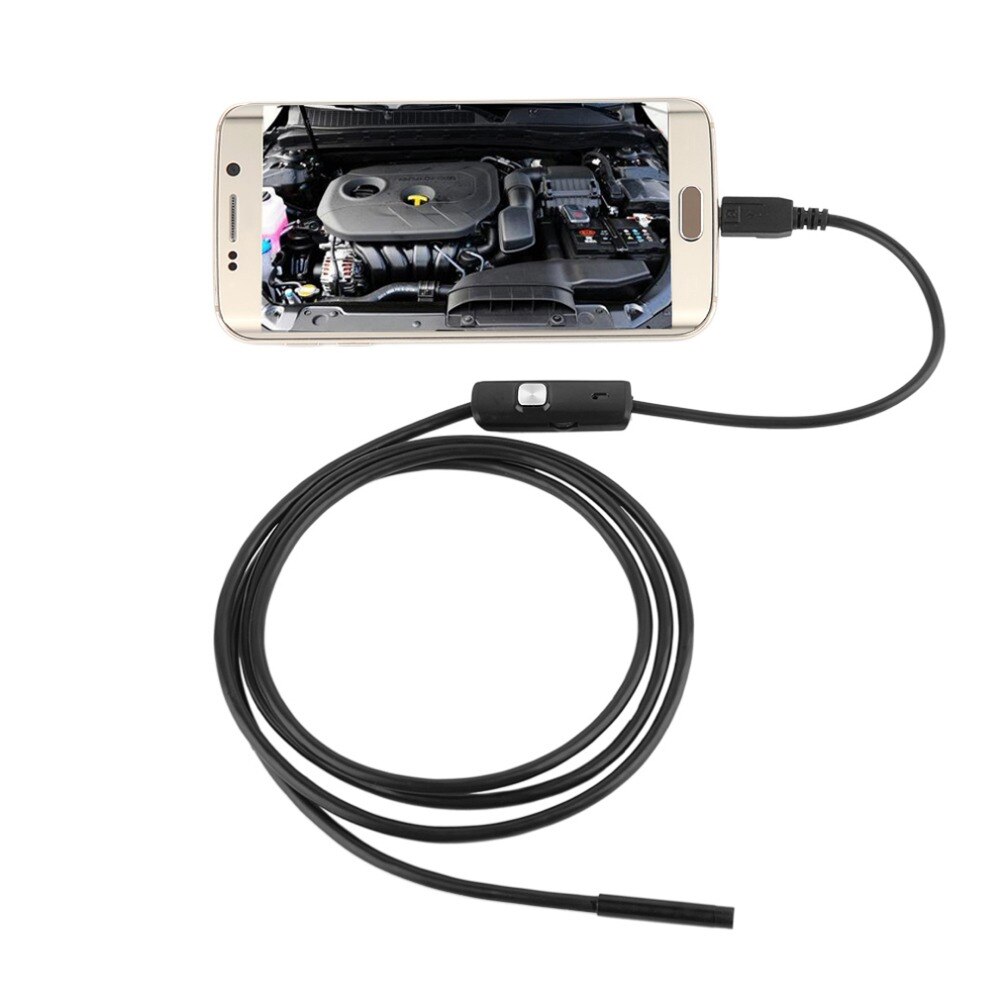 6 LED 5.5mm 1/1.5/2/3.5/5M Lens Endoscope Waterproof Inspection Borescope for Android Focus Camera Lens USB Cable Endoscope