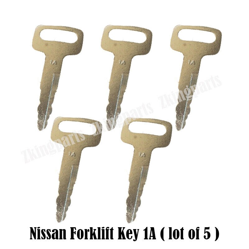 5PCS Heavy Equipment Key KEY00-GB01A 1A Fit For Nissan Forklift