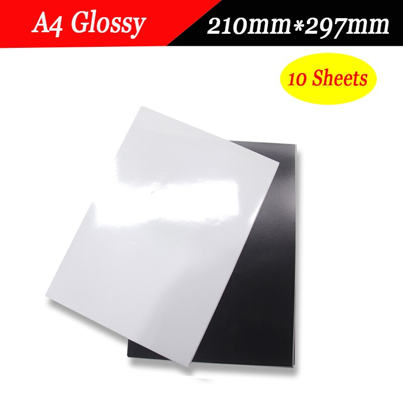 Magnetisk fotopapir  a4 4r magnetisk pasta inkjet-udskrivning fotopapir blanke matte klistermærker diy køleskabsmagnet: Blank  a4 10 ark