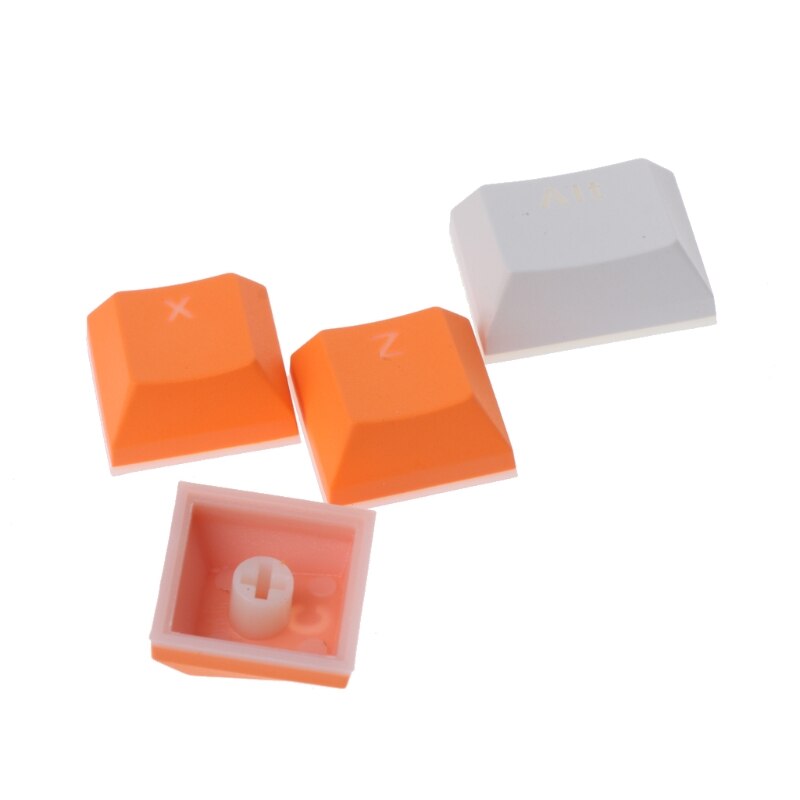 Translucent Double Shot PBT Keycaps - 104 Keys - Backlit for Cherry MX Mechanical Keyboard Switches