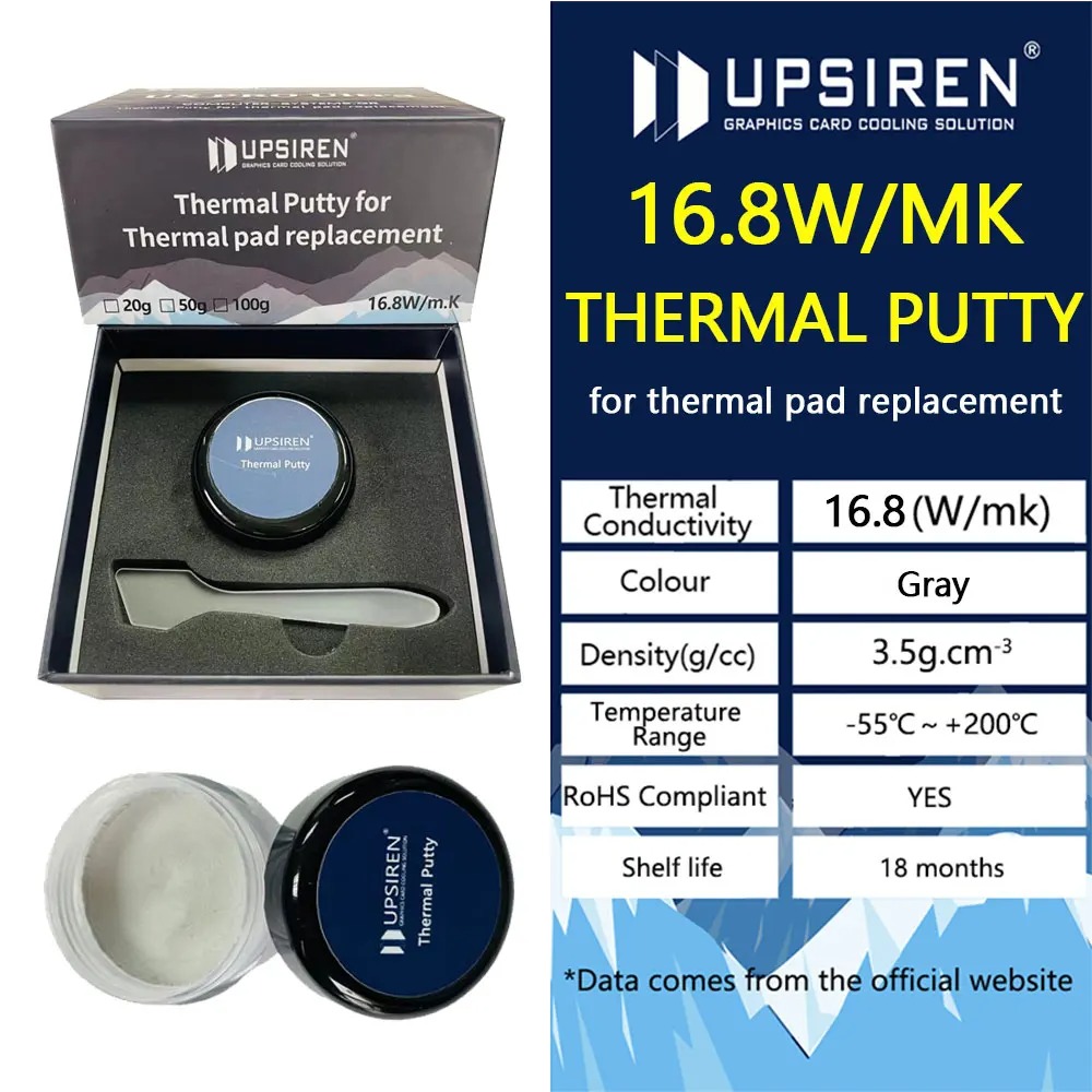 UPSIREN Thermal Putty UTP-8 For VGA GPU IC Processor Rapid Cooling Thermal Pad Replacement Heat Blocking Putty High Performance: 3mm / Blue