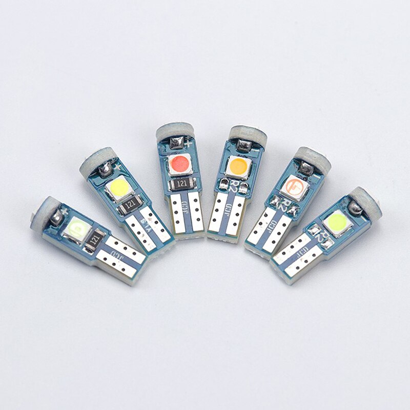 Accessoires de voiture, 5 pièces, lampe Led T5 3030 12V, éclairage intérieur automatique, indicateur de réchauffement du tableau de bord, lampe d&#39;instrument automobile