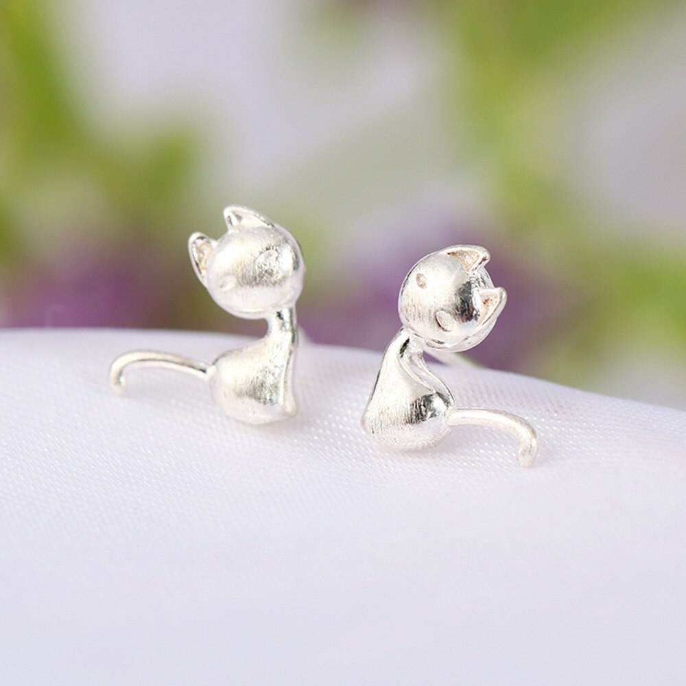 XIYANIKE Vendita Calda Animale Sveglio Orecchini Con Perno 925 Sterling Silver Ear Ago Semplice di Modo di Geometria Orecchini Per Le Donne Regalo 37-54