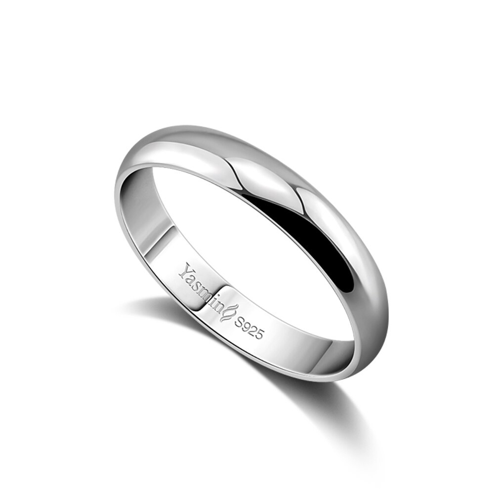 Casamento simples anel de noivado sólido 925 prata casal anel mulher ou homem único anel atacado jóias platinum platinum platinum platinum casamento