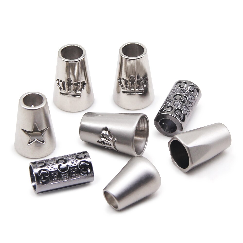 10pcs Metal End Stopper Cord Rope Ends Locks Lanyard Clips Fastener For Backpack Garment Drawstrings Accessory DIY