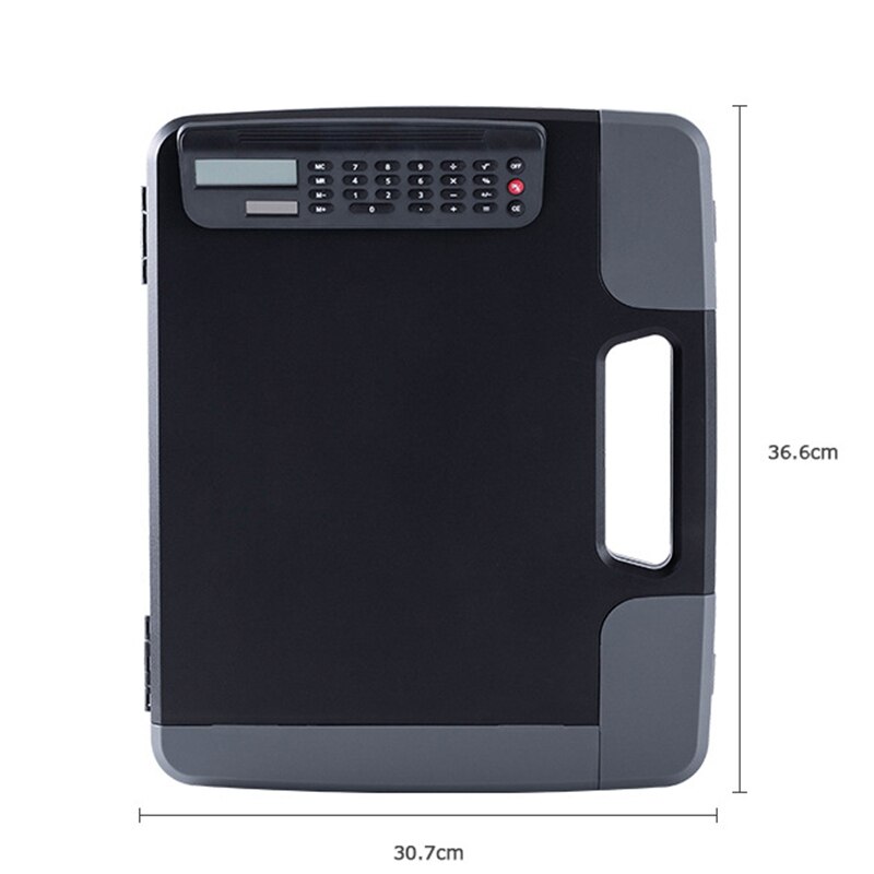 A4 Storage Clipboard File Box Case Document File Folders Clipboard Portable Clipboard Storage Case with Calculator