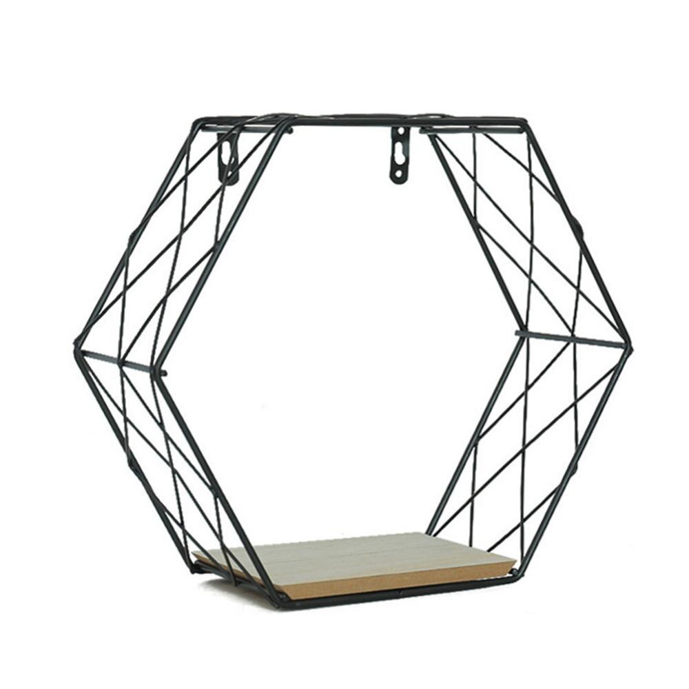 Nordique, avec cordons en métal, pour Photos cartes postales, cadre d'affichage, rangement artistique, café, cœur, étagère murale à Clips, décoration de la maison support étagères: Black Grids