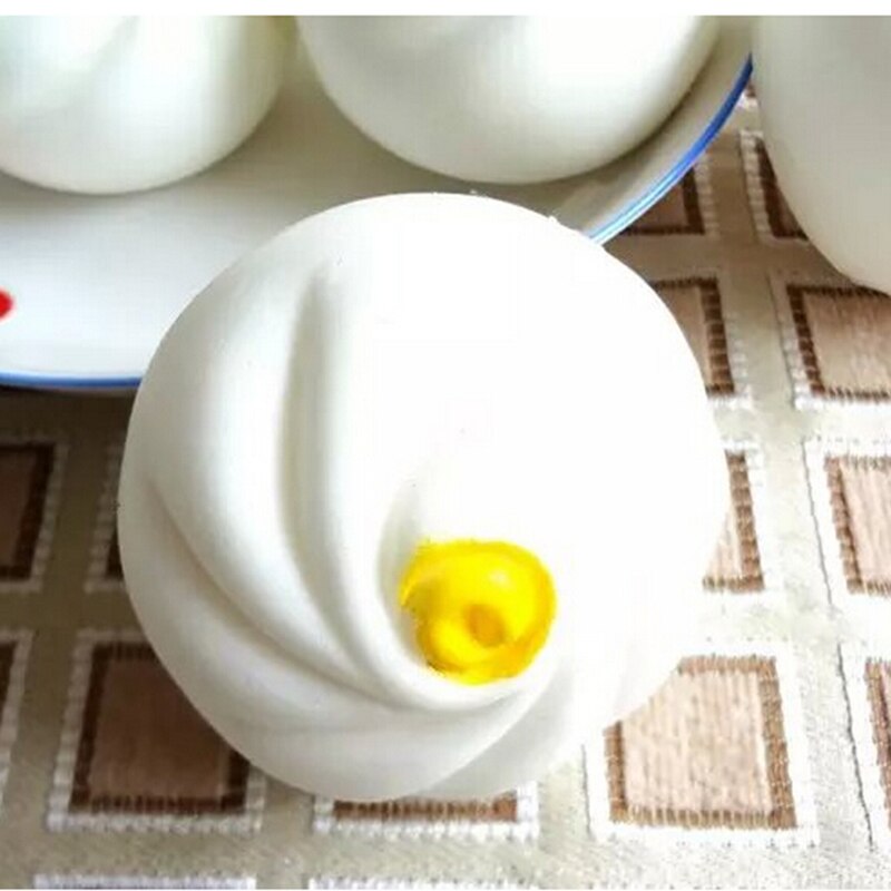 1 stk realistiske squishes foregiver legetøj dumpling squishy charms kawaii boller brød vedhæng