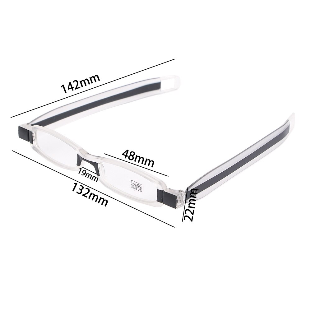 1Pcs Upgraded 360 Graden Rotatie Leesbril Ultraportability Mini Slim Folding Oogglasbril Voor Oude Man Grootmoeder