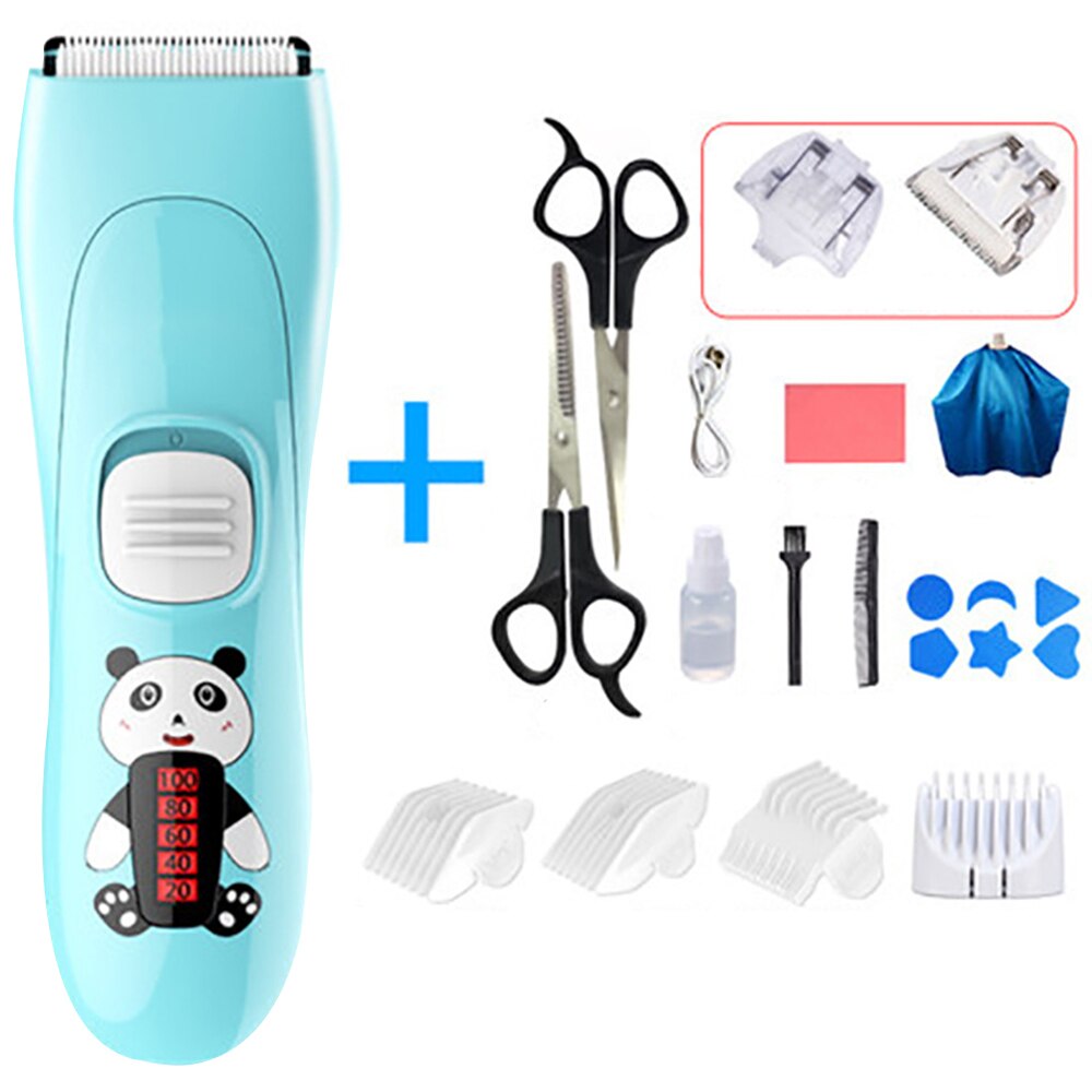 Electric Baby Hair Clippers Ceramic Hair Trimmer Ultra Quiet Waterproof Rechargeable Cordless Haircut Kit Set for Infants