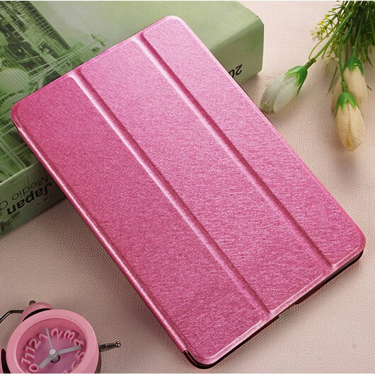 Axd Voor Samsung Galaxy Tab S3 9.7 SM-T820 T825 Case Cover Smart Pu Leather Folding Stand Fundas Met Auto Sleep/Wake Up: Rose red