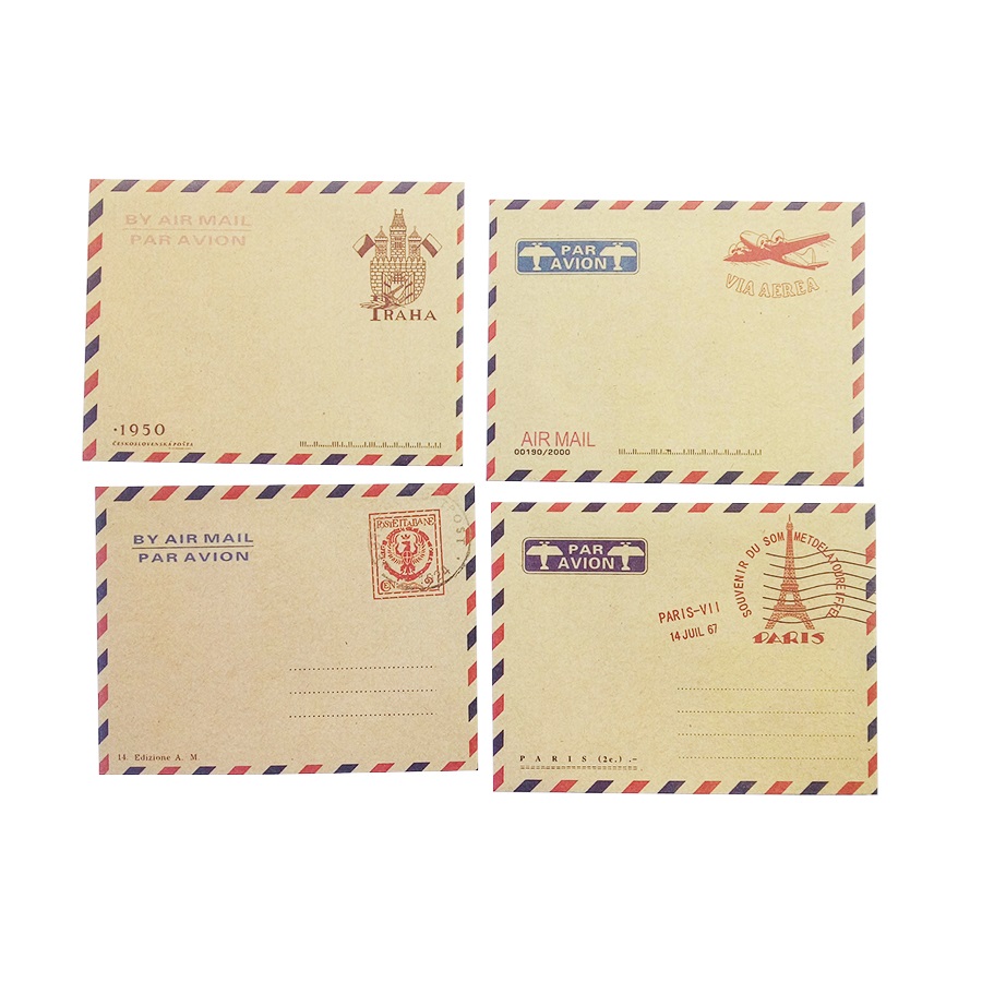 10 Pcs/lot Mini Retro British Style Travel Envelop Kraft Paper Envelopes For Mini Postcard Small Greeting Sobres Invitacion