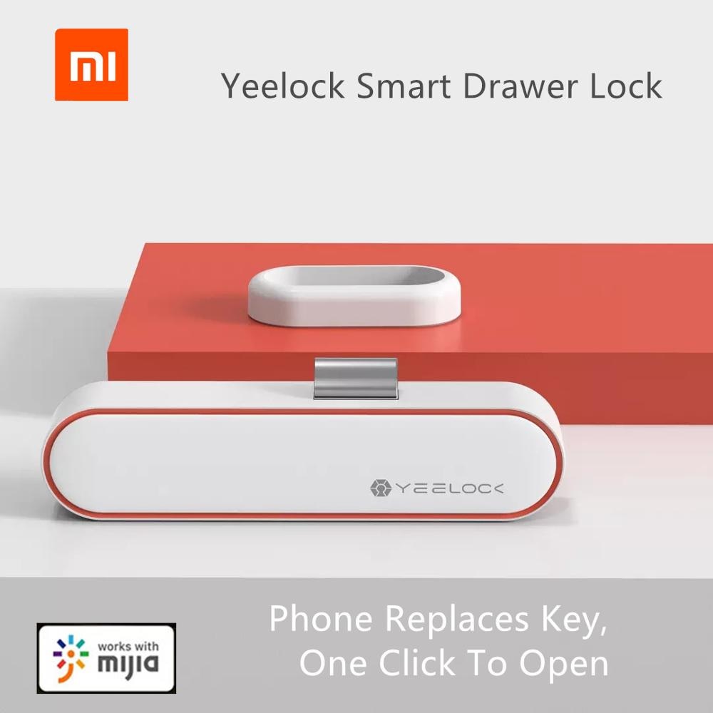 Xiaomi-cerradura inteligente MIjia YEELOCK, cerradura de cajón sin llave, Bluetooth, desbloqueo por aplicación, antirrobo, seguridad de archivos para niños
