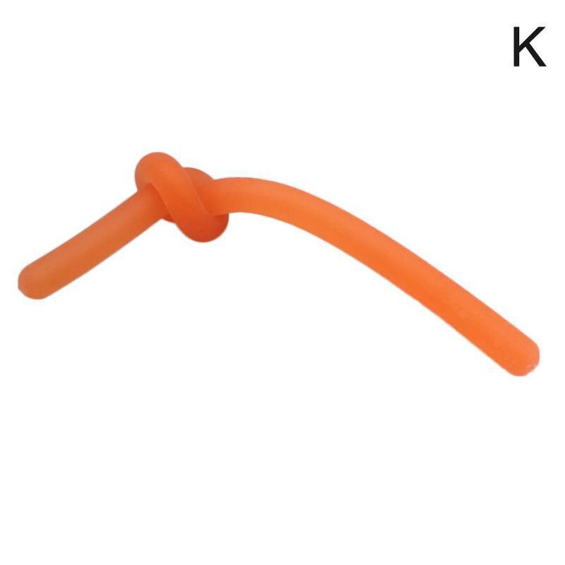 Kinder Erwachsene TPR Seil Dekompression Spielzeug Leucht String Nudel Zappeln Autismus Vent Elastische Stress Stretch Anti Spielzeug String O2Y6: Luminous orange