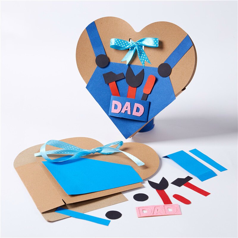 Leraar Vaders Dag Diy Materiaal Tas Liefde Toolbox Kinderen Educatief Ouder Kind Speelgoed Kleuterschool Kids Craft