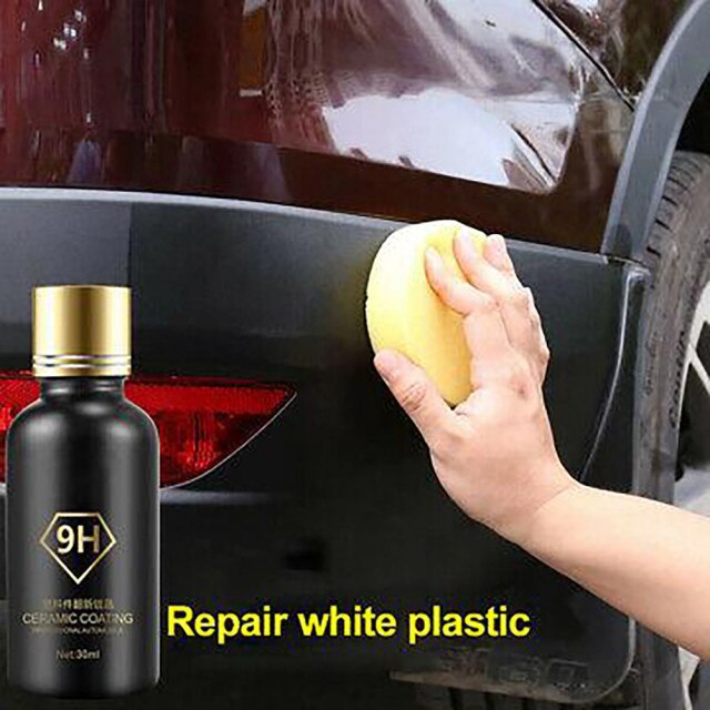 30ML Refreshing Agent Car Cleaner For Auto Plastic Parts Interior & Exterior Refurbishment Renovation: 30ml sponge