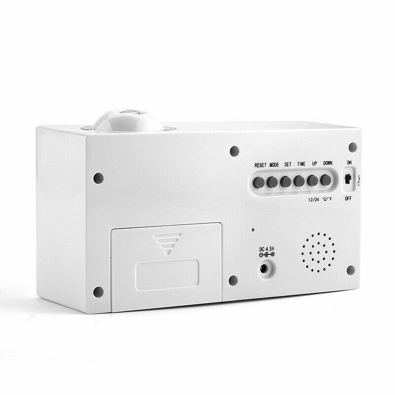 Réveil numérique LED avec projecteur, thermomètre de température, affichage de l'heure et de la Date, calendrier de Projection, chargeur USB, horloge de Table
