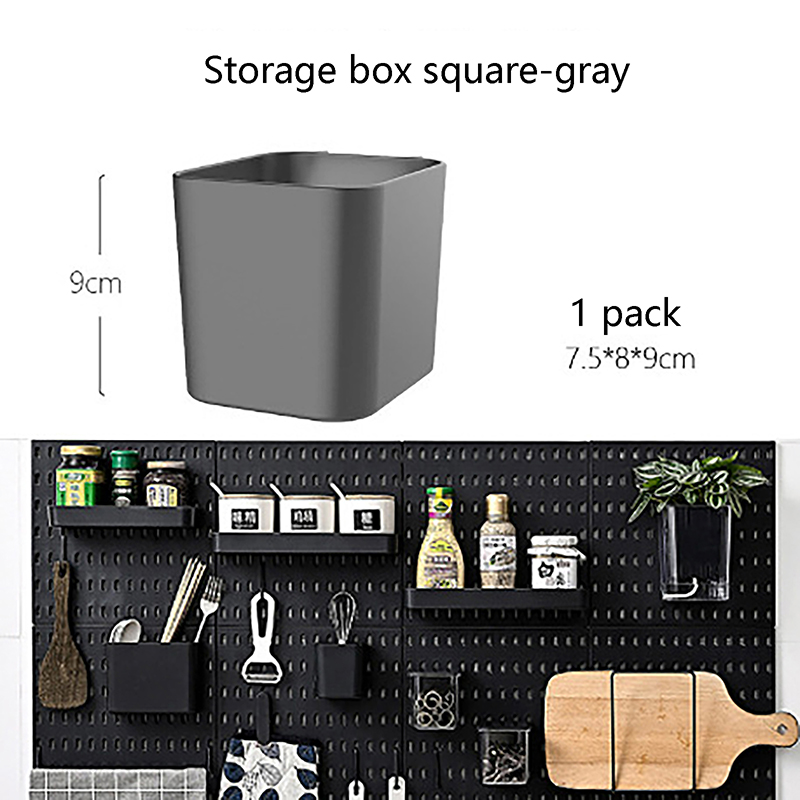 Accesorios de pared para tablero perforado, organizador de pared, pantalla de montaje, Kit de tablero perforado artesanal, Panel de almacenamiento de herramientas, estante para baño y cocina: Verde