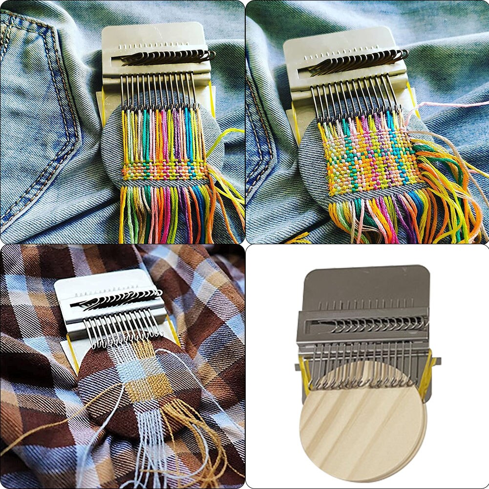 Speedweve DIY Darning Small Sewing Machine Arts Mender Loom Small Loom For Darning Machine Weaving Loom