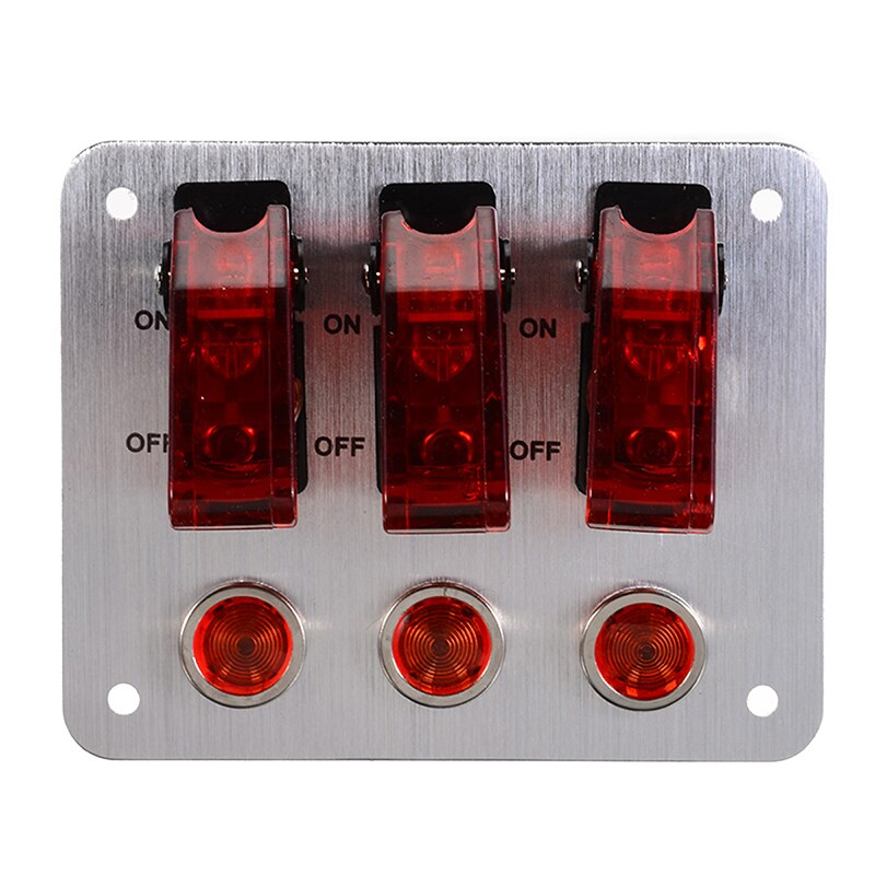 1 Set DC 12V 20A Racing Car Engine Start Push Button Ignition Switch Panel Kit For Racing Car with Cable