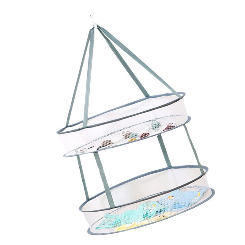 Ubrania suszenie netto dwuwarstwowe ubrania wiszące ubrania netto suszenie kosz składane spinacze robić prania