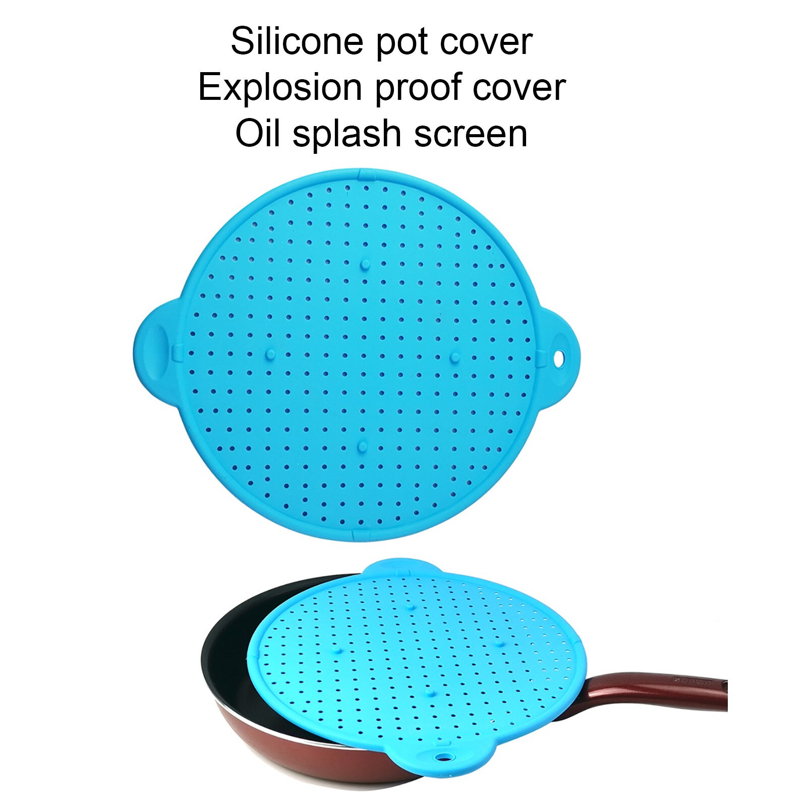 Utensilios de cocina multifunción, protector de salpicaduras de silicona, tapa de sartén, tapón de derrame, colador de pantalla