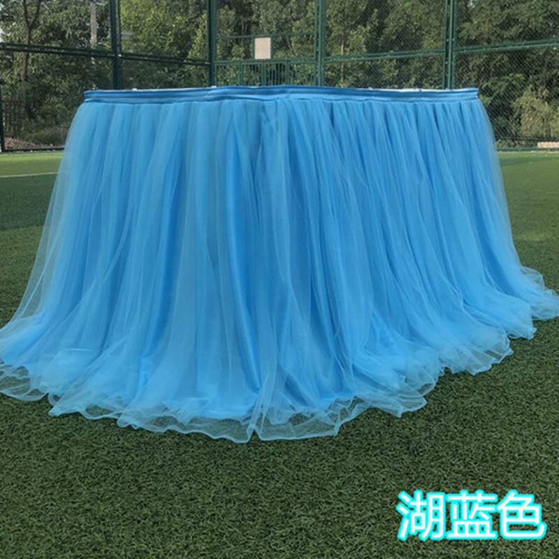Jupe de Table en Tulle 1M, décoration pour mariage, fête prénatale, anniversaire, Tutu, fournitures de fête