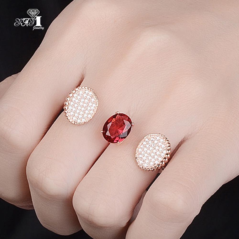 YaYI Schmuck Prinzessin Cut 5,2 CT Red Zirkon Silber Farbe Engagement Ringe hochzeit Herz Einstellbare Ringe Party Ringe