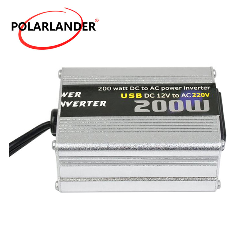Vehicle Power Supply Modified Sine Wave Converter car styling transformer 200W DC 12V to AC 220V Inverter