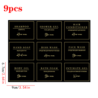 Shampoo Bottle Label Set Bathroom Soap Conditioner Body Wash Labels Soap Dispenser Detachable Waterproof Sticker Set: plum
