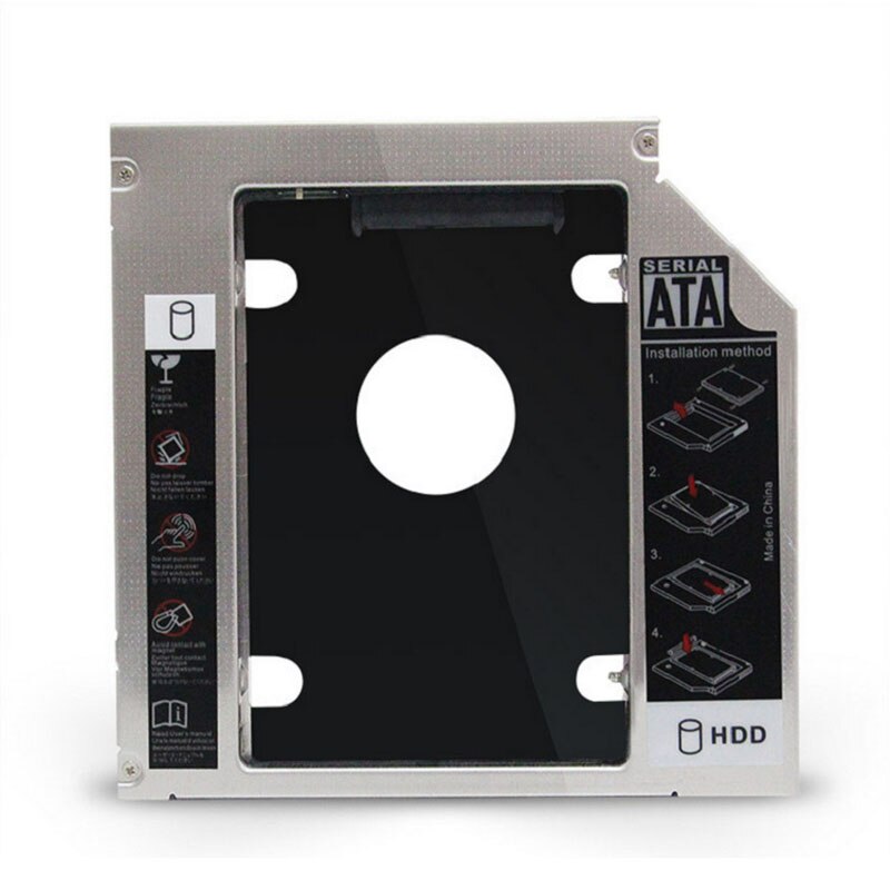 Aluminum plastic Second HDD hard drive caddy 9.5MM SATA 3.0 for 2.5'' SSD Case Hard Disk Drive Box Enclosure Adapter for Laptop: aluminum 9.5mm