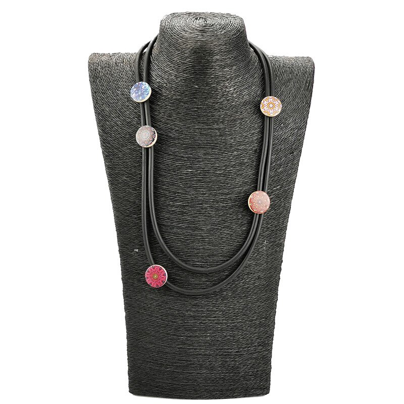 UKEBAY-collar de oro Color de madera para mujer, collares ajustados para mujer, joyería Simple hecha a mano, collares de lujo góticos que combinan con cadenas para suéter: multicolor 3