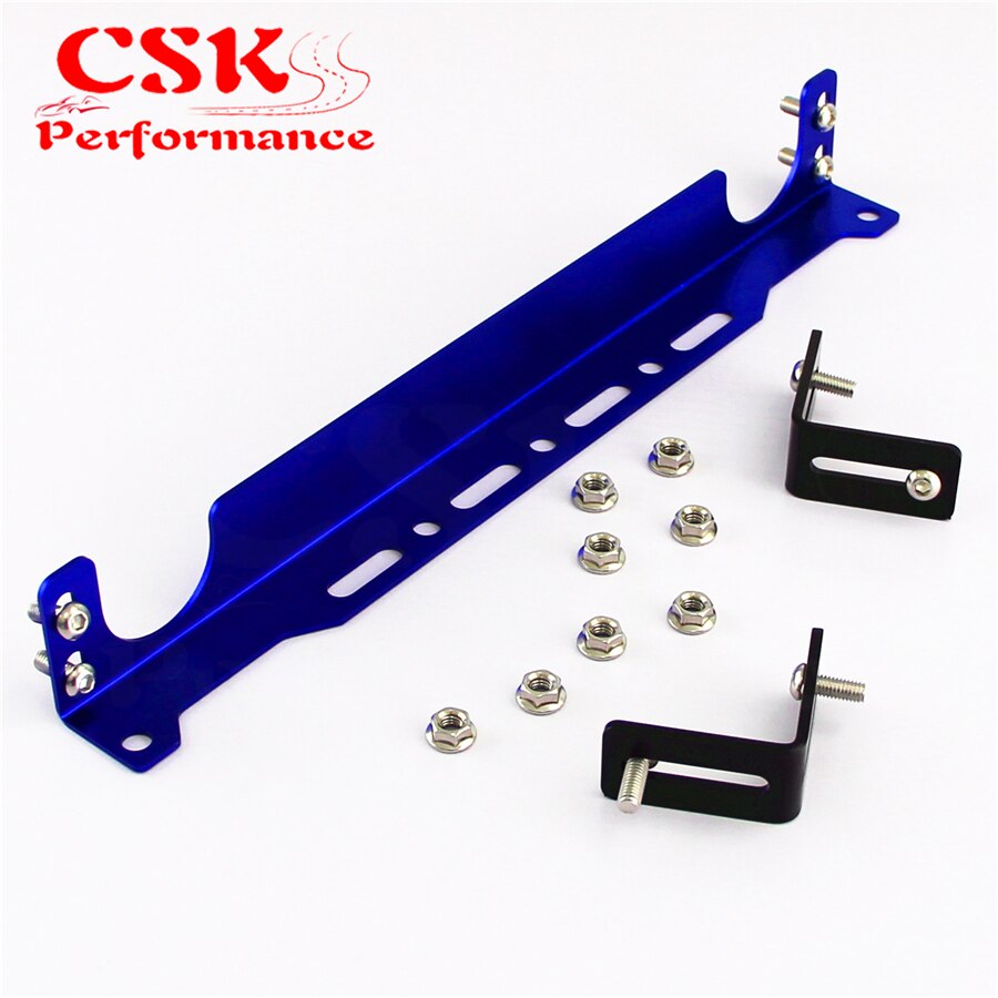 Nova confiança universal azul do motor 262mm óleo cooler suporte de montagem t6061 kit