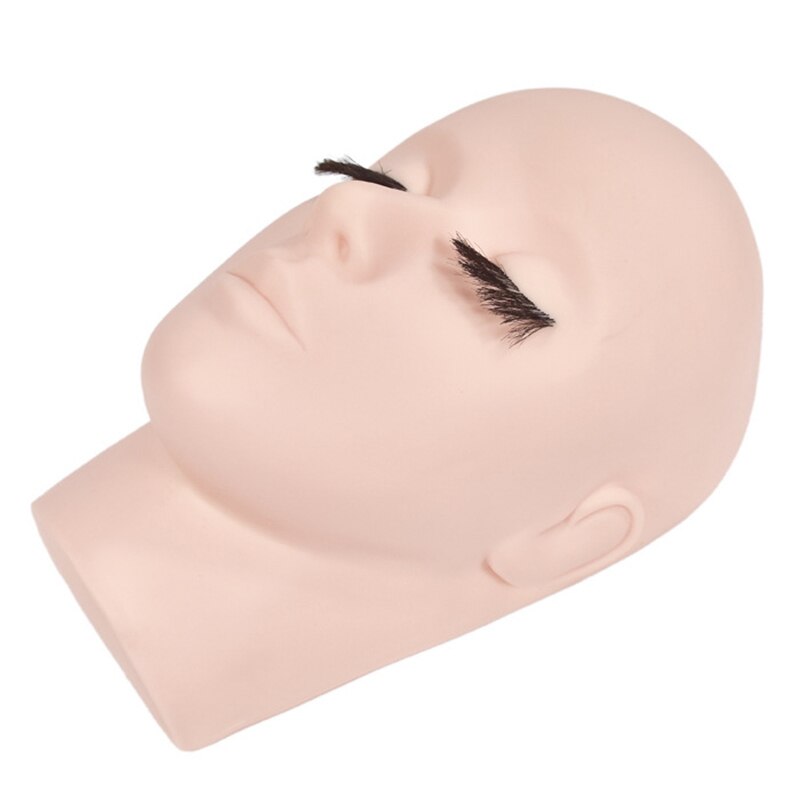 Mannequin Head for Makeup Practice Mannequin Head for Eyelash Mannequin Training Head Closed Practice Model Massage Head Dummy