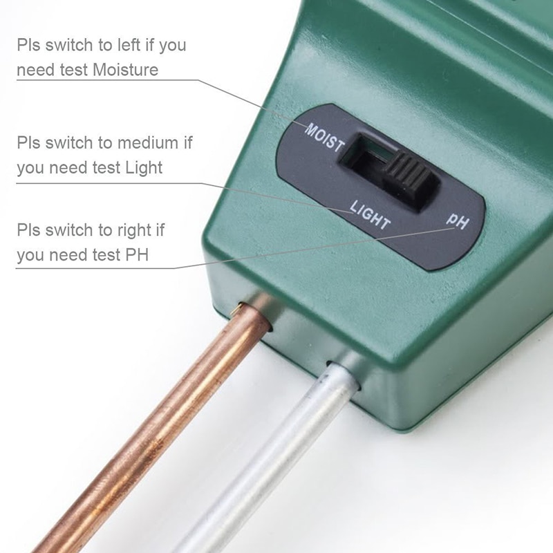 Soil Tester,3-in-1 Soil Moisture,ph Meter Test Kit with Light Gauge Function,Soil Analyzer Detector for Testing PH Acidity