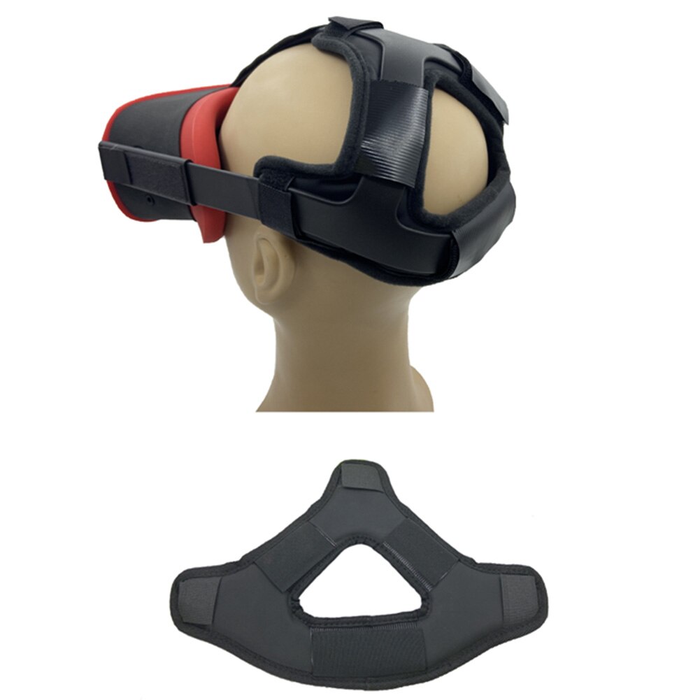 Fácil instalar couro do plutônio durável realidade virtual macio gravidade pressão equilíbrio cabeça cinta almofada para oculus quest vr fone de ouvido