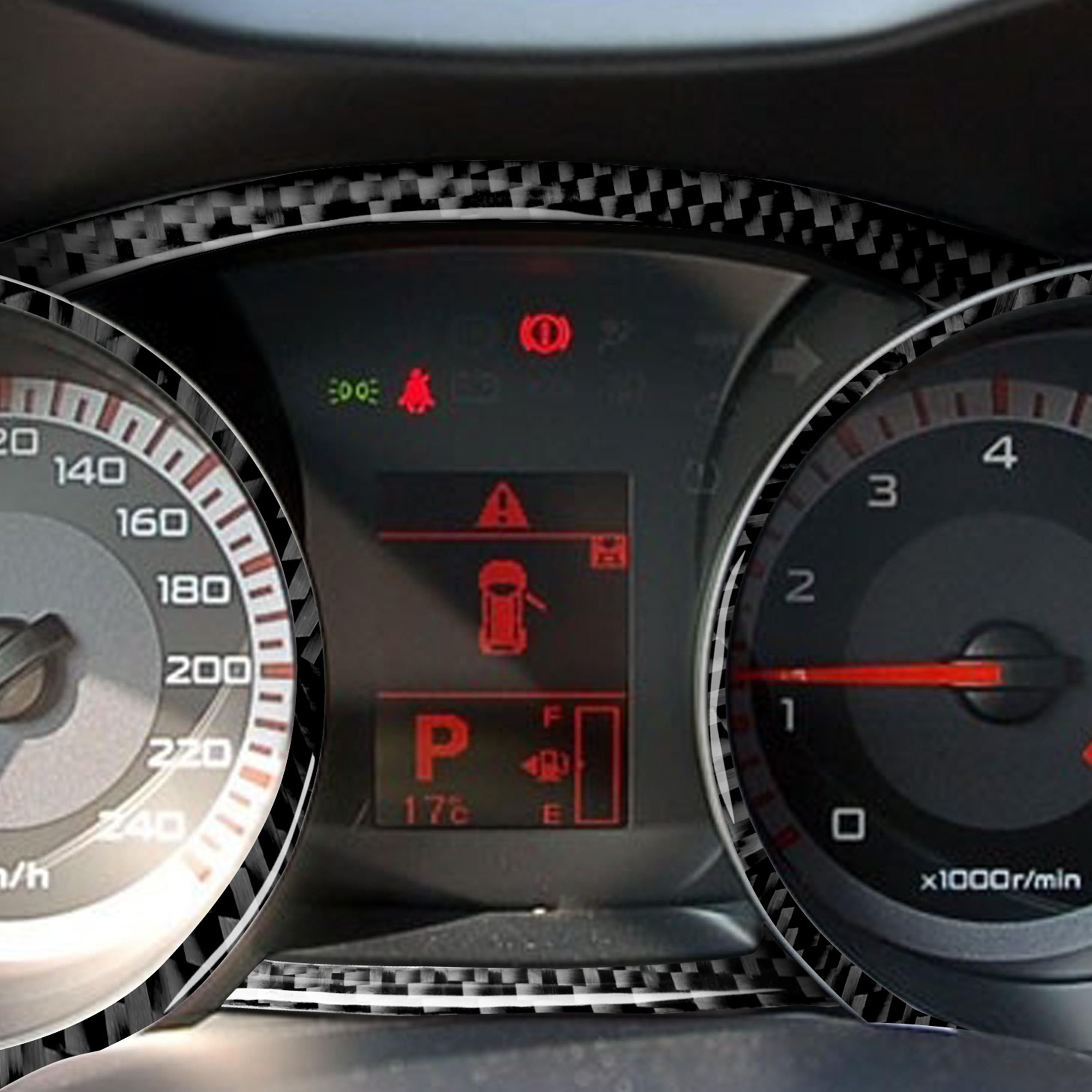 For Mitsubishi Lancer EVO X MR Speedometer Panel Frame Carbon Fiber Sticker Interior Trim Car Accessories