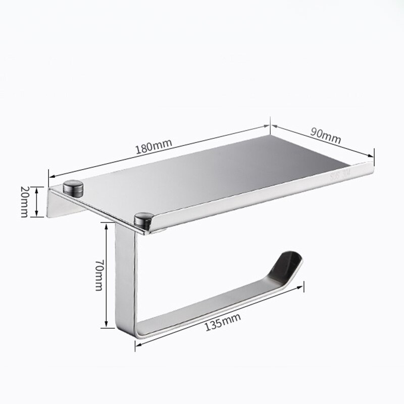 ROVOGO Edelstahl Wc Papier Halfter mit Telefon Selbst, Schlecht Zubehör Gewebe rollen Spender Speicher