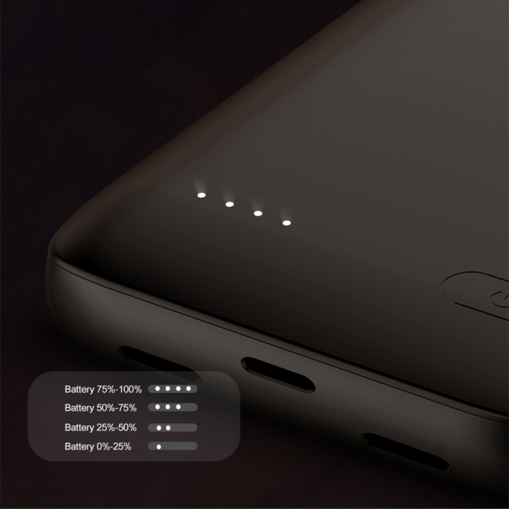 Voor iphone 12 pro max en iphone 12 mini: powerbankhoes van vloeibaar siliconen, schokbestendig, externe powerbankhoes, batterijopladerhoes.