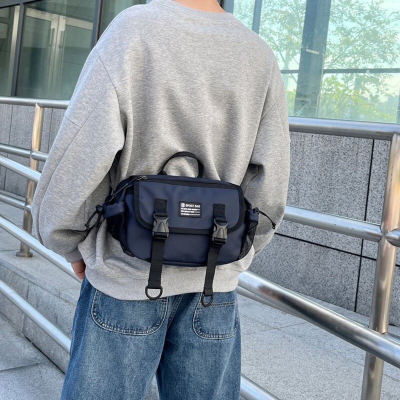 Streetstyle-bauchtasche, hüfttasche, unisex-bauchtasche, handtasche, lässige schultertasche, messenger bag, brusttasche, nylon-hip-hop-gürteltasche