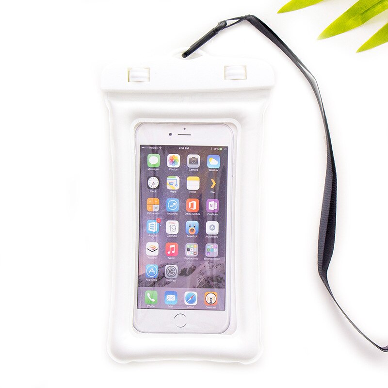 Waterproof Phone Pouch Drift Diving Swimming Bag Underwater Dry Bag Case Cover For Phone Water Sports Transparent Protector: White