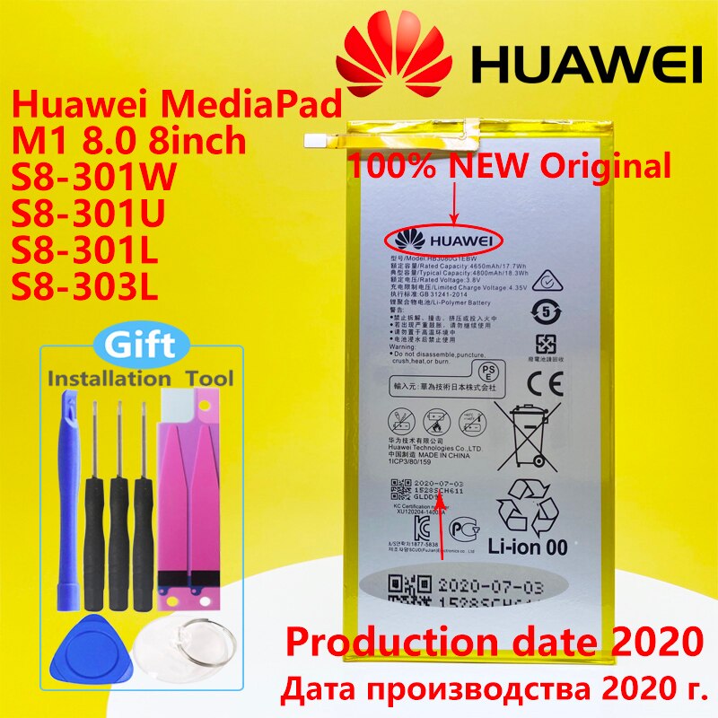 HUAWEI HB3080G1EBW baterii HB3080G1EBC dla Mediapad T3 10 8 / M1 8 / M2 8 / M3 Lite 8 / T1 8 10 / T2 8 zawodowiec Honor Podkładka 1 tablet