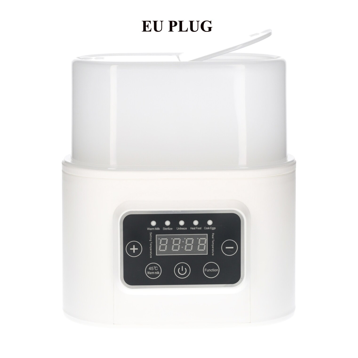 Chauffe-biberon numérique 5 en 1, avec minuterie, affichage numérique, stérilisateur à vapeur, décongélation: EU PLUG