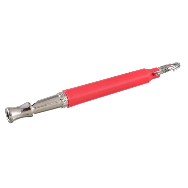 Repelente ultrasónico de aleación para mascotas, llavero ajustable de entrenamiento, silbato, antiladridos, suministros de herramientas para mascotas: Rojo