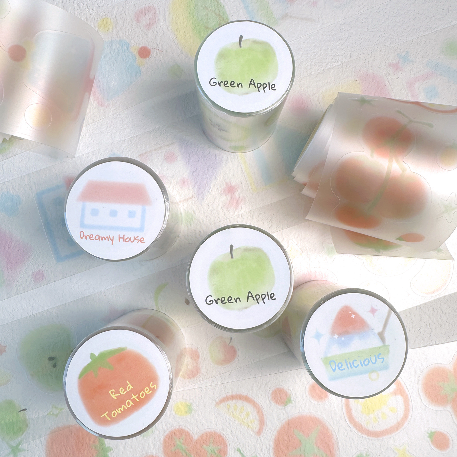 1 pz/1 lotto Nastri adesivi decorativi leggermente dolci Spazzatura Ufficiale Carta fai da te Adesivi per scrapbooking per mascheratura giapponese