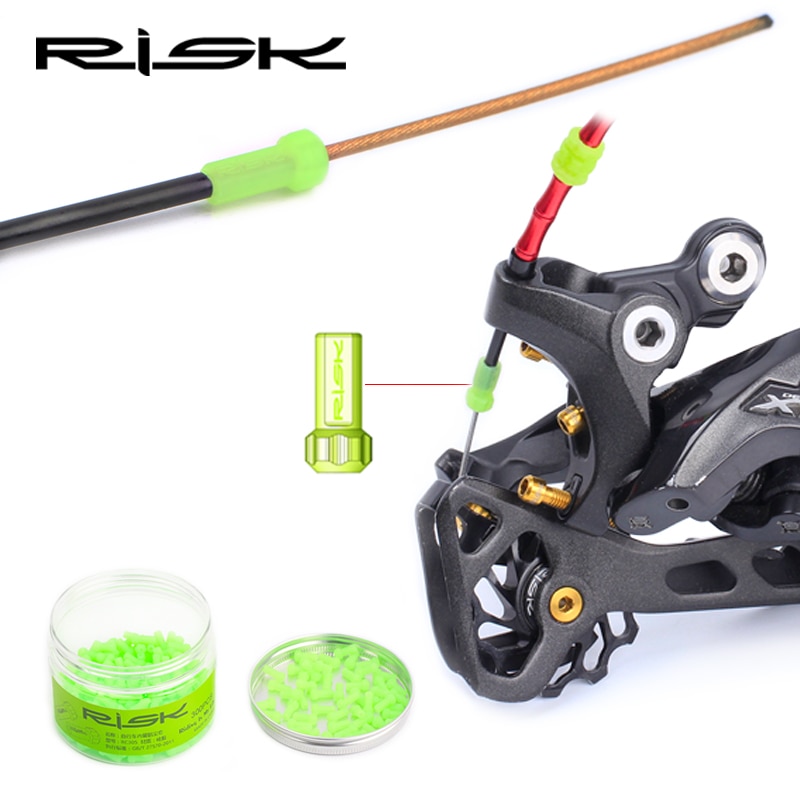 10PCS RISK Bike Bicycle Protective Sleeve Catheter Dustproof Plug Slick Lube Liner Shift Brake Cable Inner Line Dust Cover