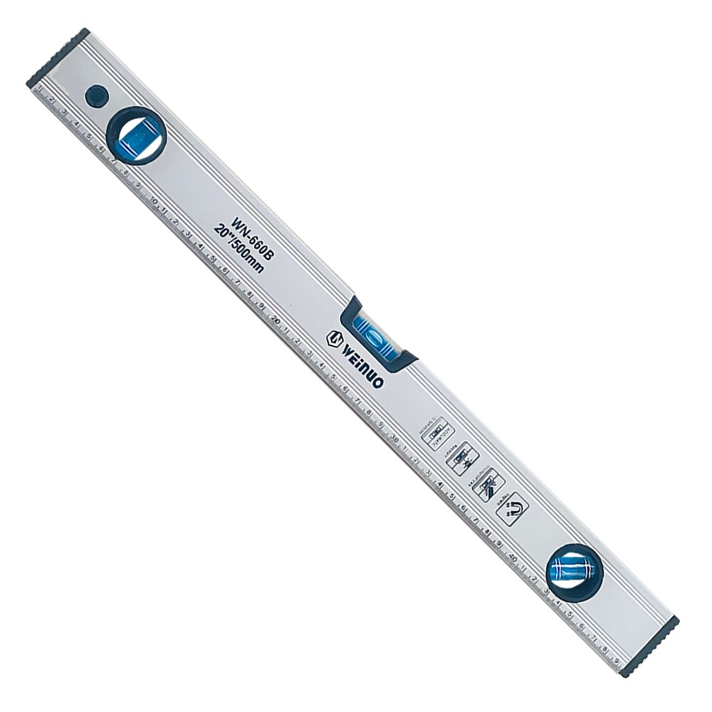 High Precision Spirit Level Magnetic High Bearing Ruler Lever Bubbles Rustproof Horizontal Ruler Spirit Level balance ruler: 500mm magnetic